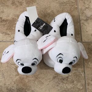 Disney NEW 101 Dalmatians Slippers L size 9-10 Dog plush